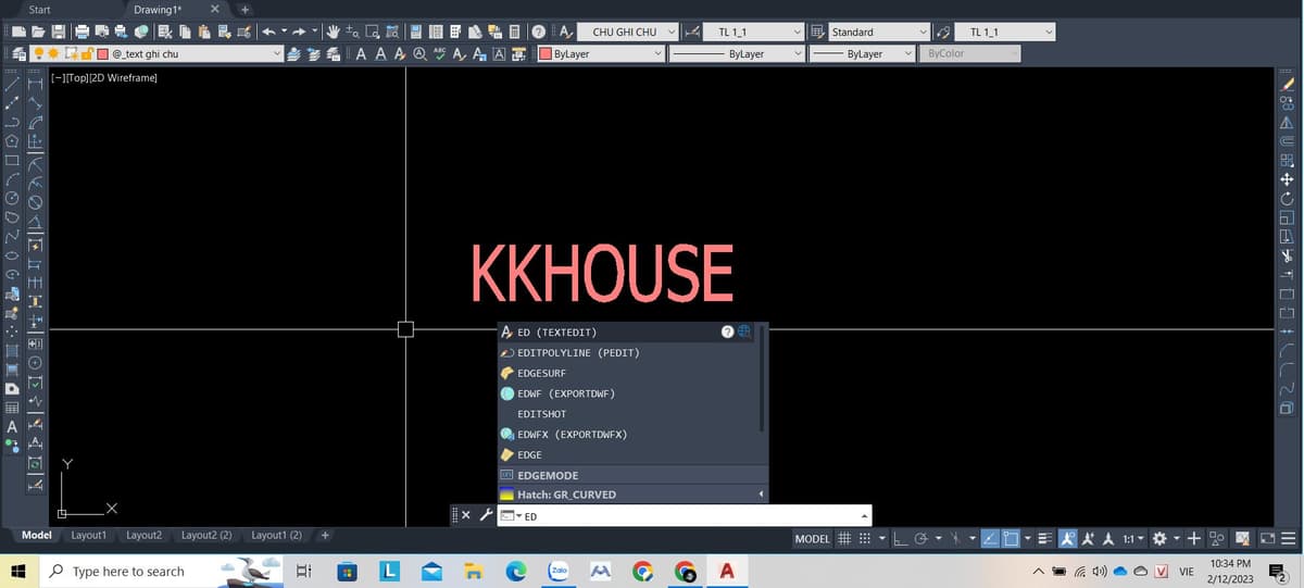 Hướng dẫn cách viết và chỉnh sửa chữ trong AutoCAD 