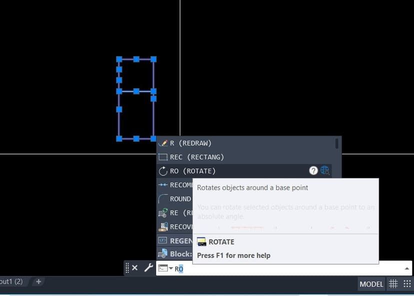 Cách Dùng Lệnh Xoay (Rotate) Trong Autocad 