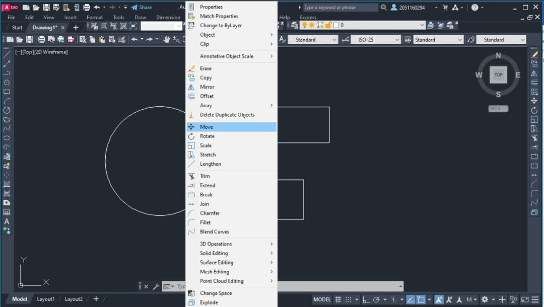 Hướng dẫn sử dụng lệnh di chuyển (Move) trong AutoCAD
