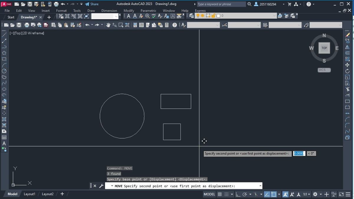 Hướng dẫn sử dụng lệnh di chuyển (Move) trong AutoCAD