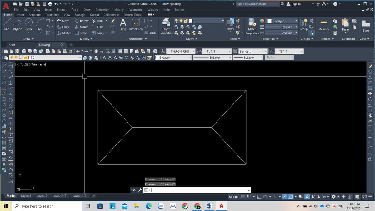 Lệnh Hatch trong autocad