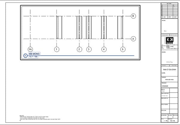 trình bày bản vẽ trong Revit kết cấu