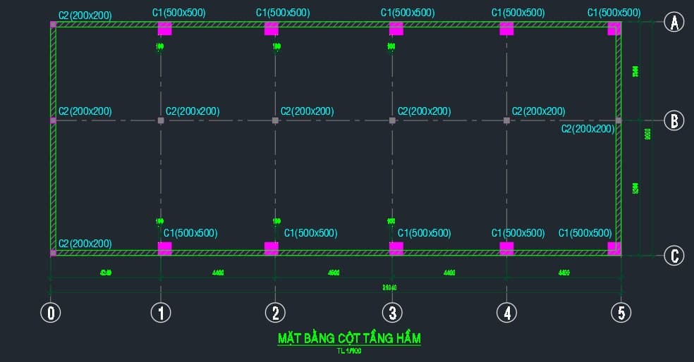 vẽ cột kết cấu trong revit