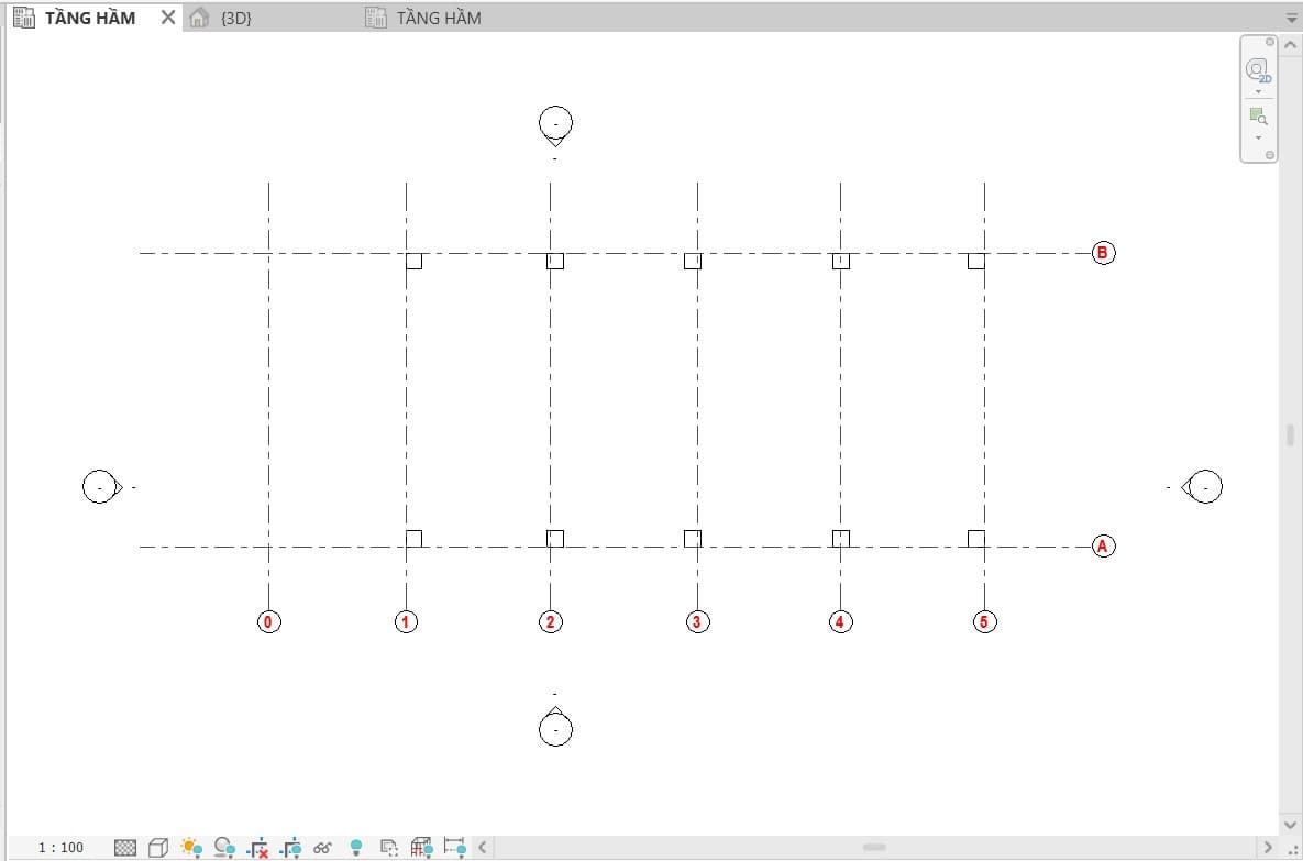 vẽ cột kết cấu trong revit