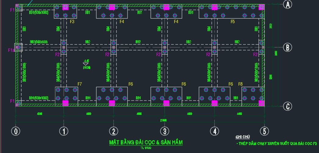 cách vẽ móng trong revit