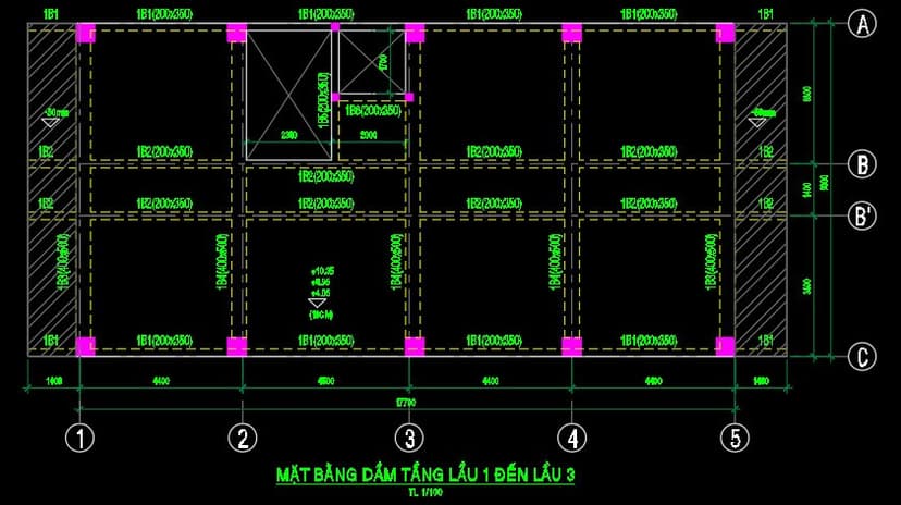 cách vẽ dầm trong revit