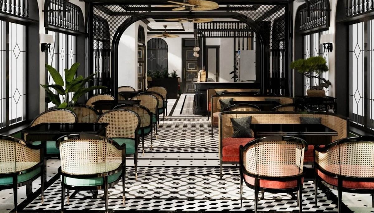 Quán cafe góc phố phong cách Đông Dương