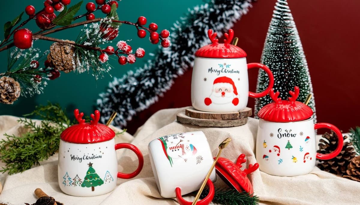 Những mẫu ly nước sắc màu trang trí noel