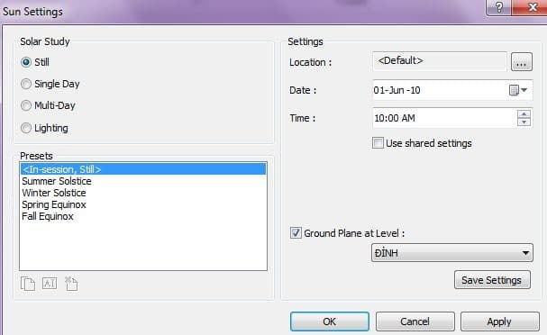 Render trong Revit