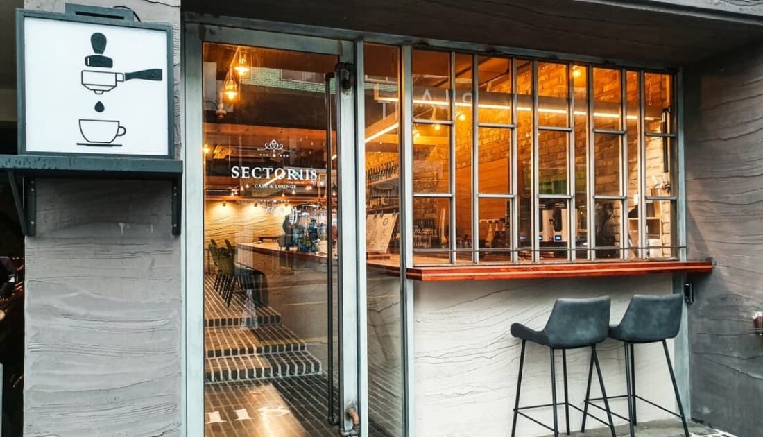 Quán cafe phong cách Hàn Quốc kiểu nhà ống