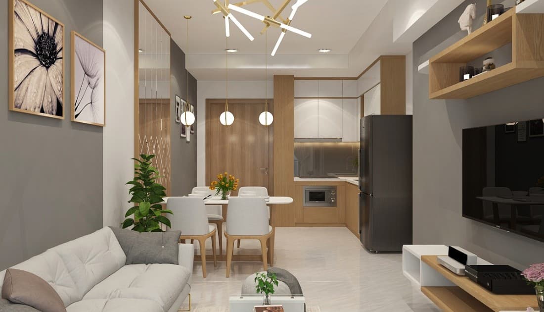 Yếu tố chiếu sáng, bày trí ánh sáng trong không gian chung cư là vô cùng quan trọng