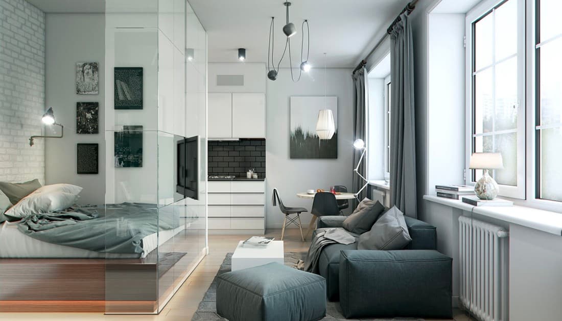 Sự kết hợp sang trọng giữa những vật dụng sang trọng và không gian mở