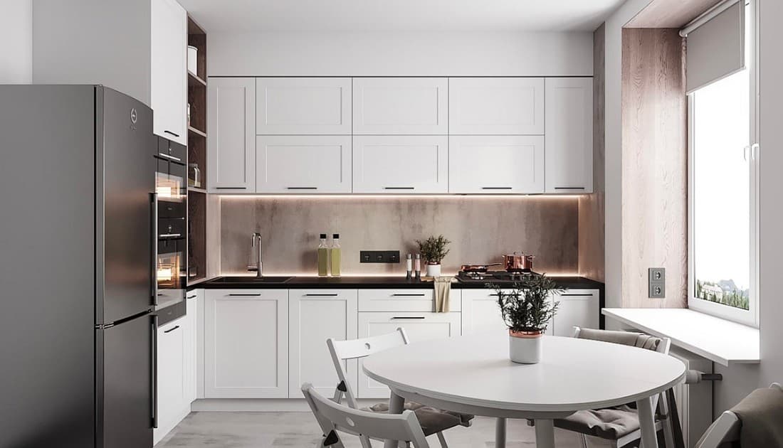 Thiết kế nội thất chung cư 70m2 không gian phòng bếp