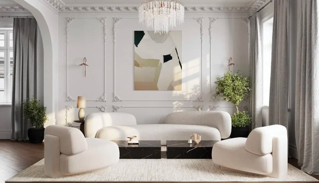 Không gian ấn tượng với những đường cong cổ điển sang trọng điển hình 