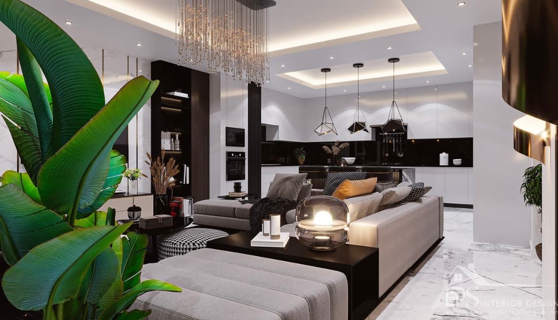 Trang trí bằng cây xanh cũng là cách giúp căn phòng trở nên tràn đầy sức sống