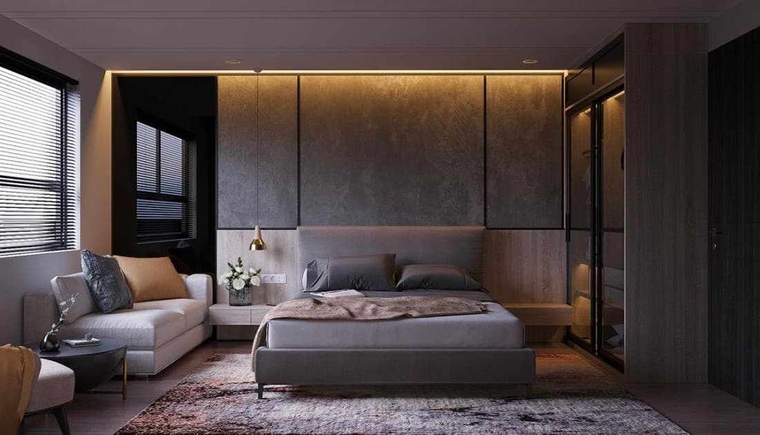 Thiết kế nội thất chung cư 70m2 không gian phòng ngủ