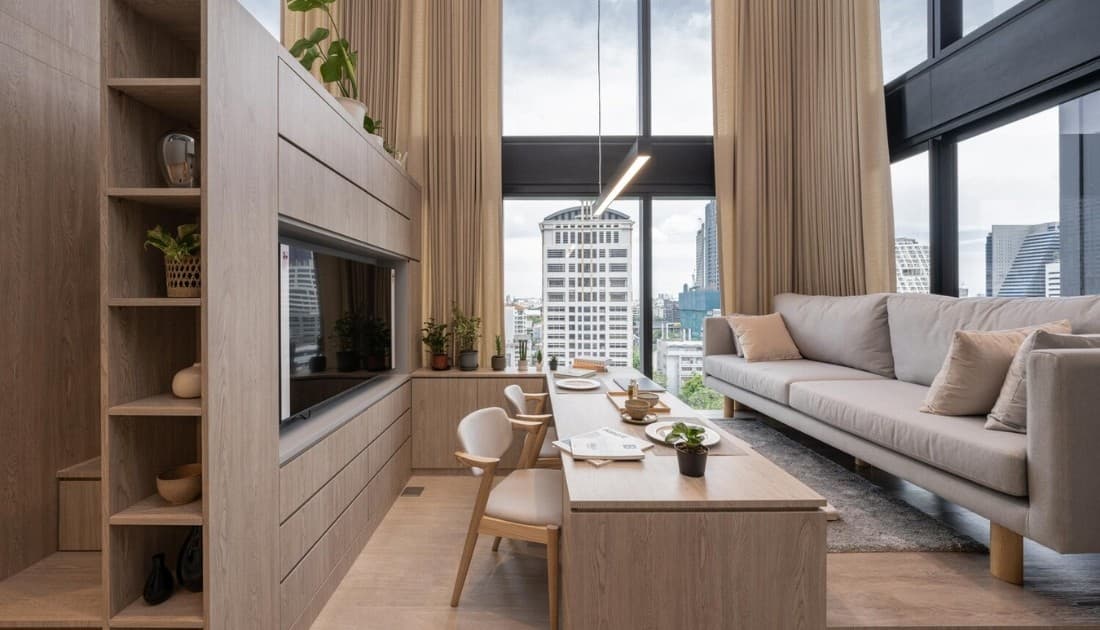 Mẫu thiết kế căn hộ cao cấp 70m2 cho vợ chồng trẻ