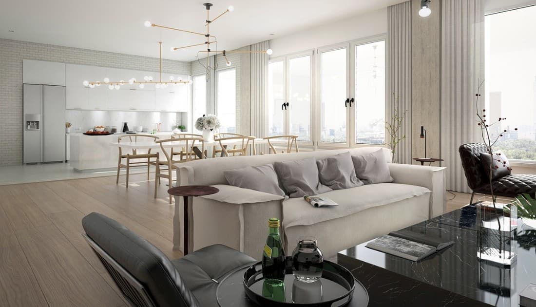 Trang trí nội thất căn hộ cao cấp 40m2 dùng để cho thuê