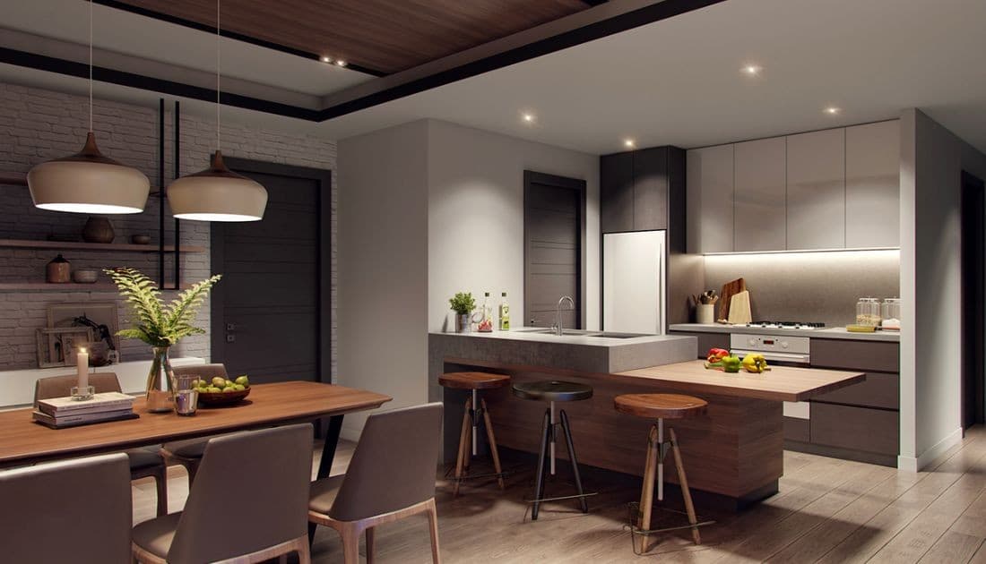 Thiết kế nội thất chung cư 60m2 1 phòng ngủ sang trọng
