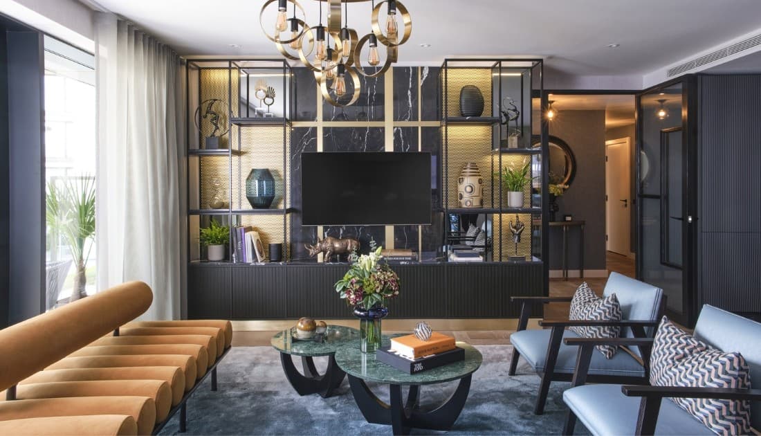 Mẫu thiết kế nội thất căn hộ 90m2 phong cách Luxury cực sang chảnh