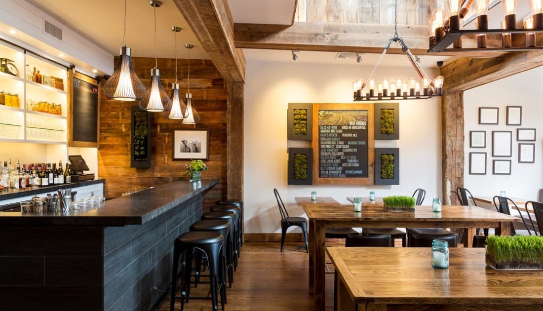 Không gian quán cafe ấm áp