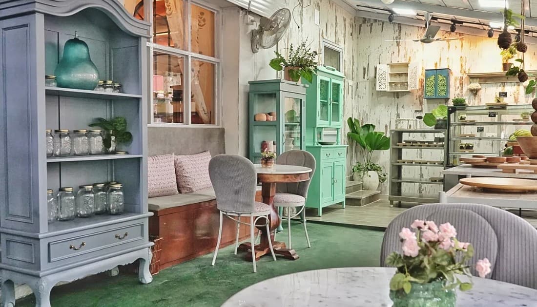 Thiết kế quán cafe 80m2 phong cách Vintage nhẹ nhàng