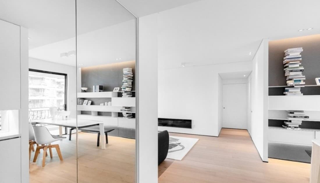 Mẫu thiết kế nội thất chung cư 100m2 phong cách tối giản