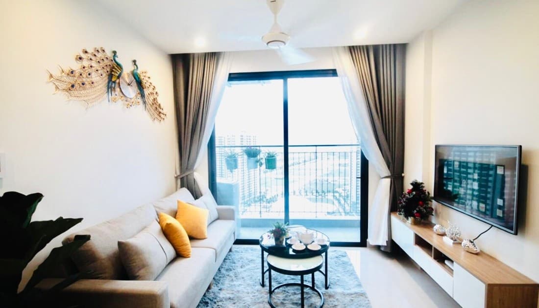 Mẫu thiết kế nội thất chung cư 54m2 2 phòng ngủ