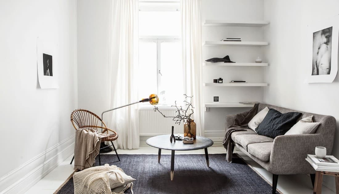 Mẫu thiết kế nội thất chung cư 54m2 phong cách tối giản