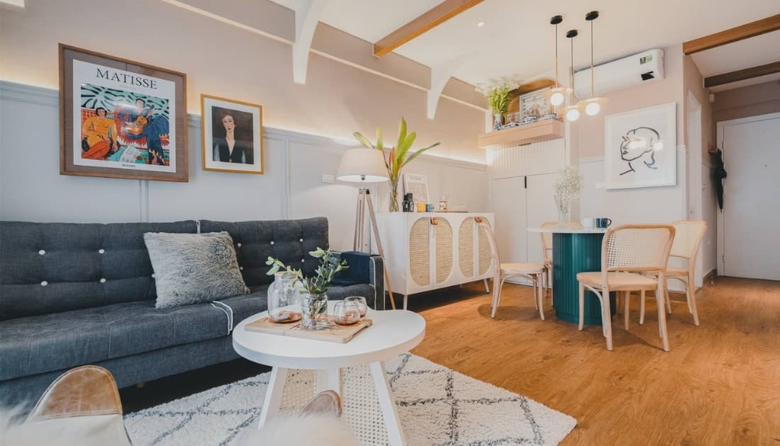 Mới lạ cùng thiết kế nội thất căn hộ 55m2 đẹp theo phong cách trẻ trung