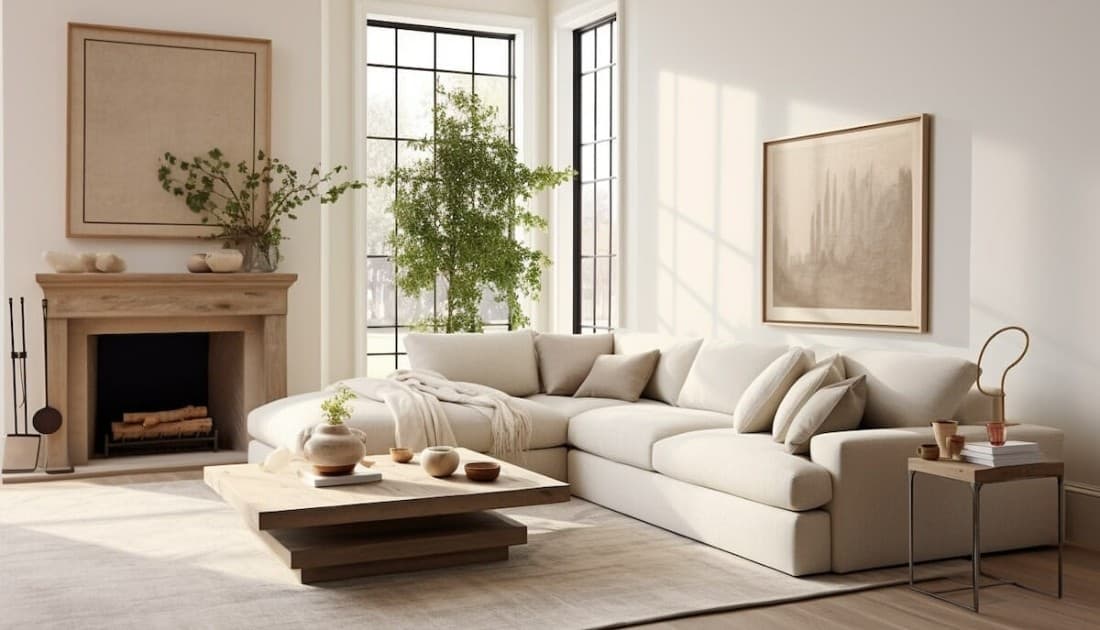 Mẫu thiết kế nội thất phòng khách nhỏ mang tone trầm ấm