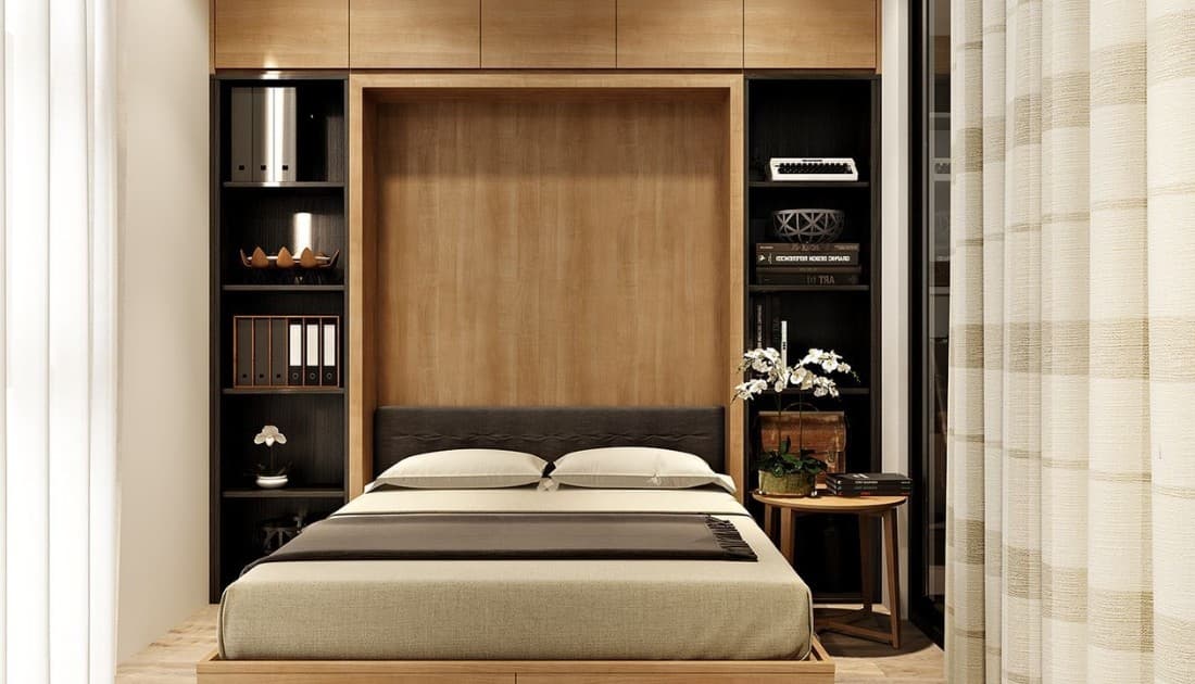 Mẫu thiết kế nội thất phòng ngủ nhỏ diện tích 8m2 hiện đại
