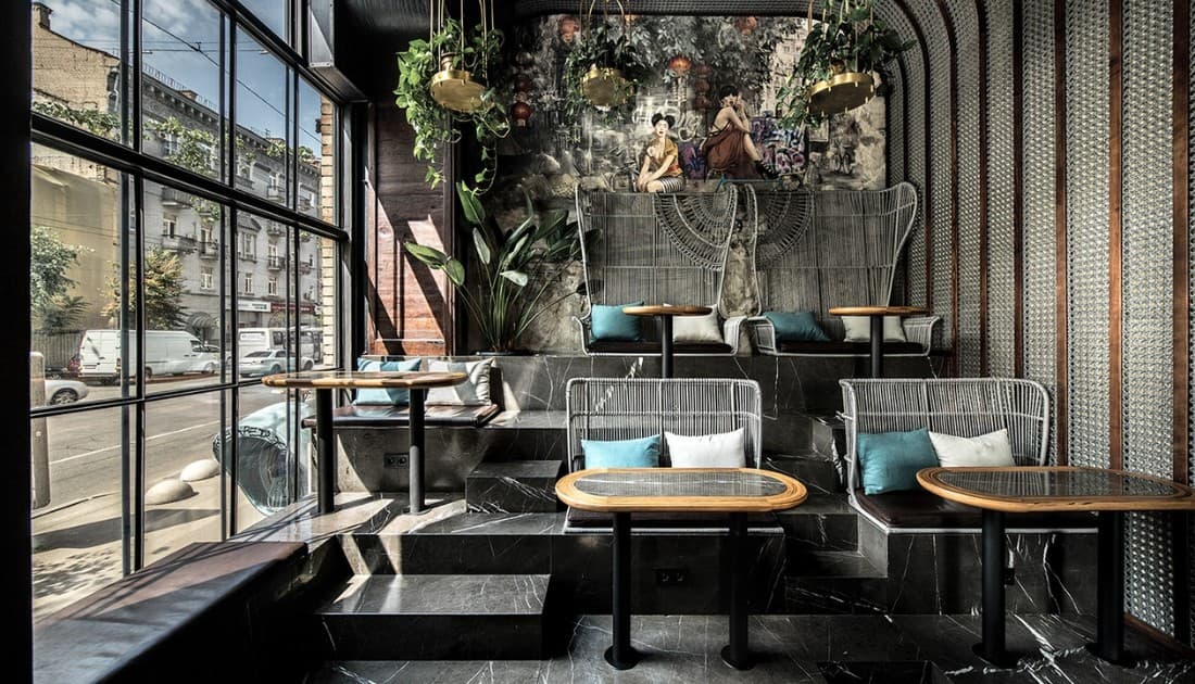 Thiết kế quán cafe ngang 5m phong cách hiện đại mang năng lượng năng động và thời thượng