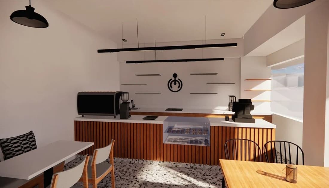 Mẫu thiết kế quán cafe 100m2 hiện đại, độc đáo