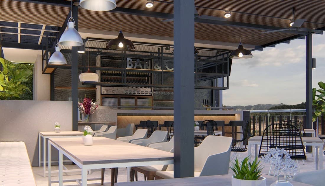 Tuy nhiên, khi xây dựng rooftop ngoài trời, bạn cần trang bị những mái che phòng hờ khi mưa xuống