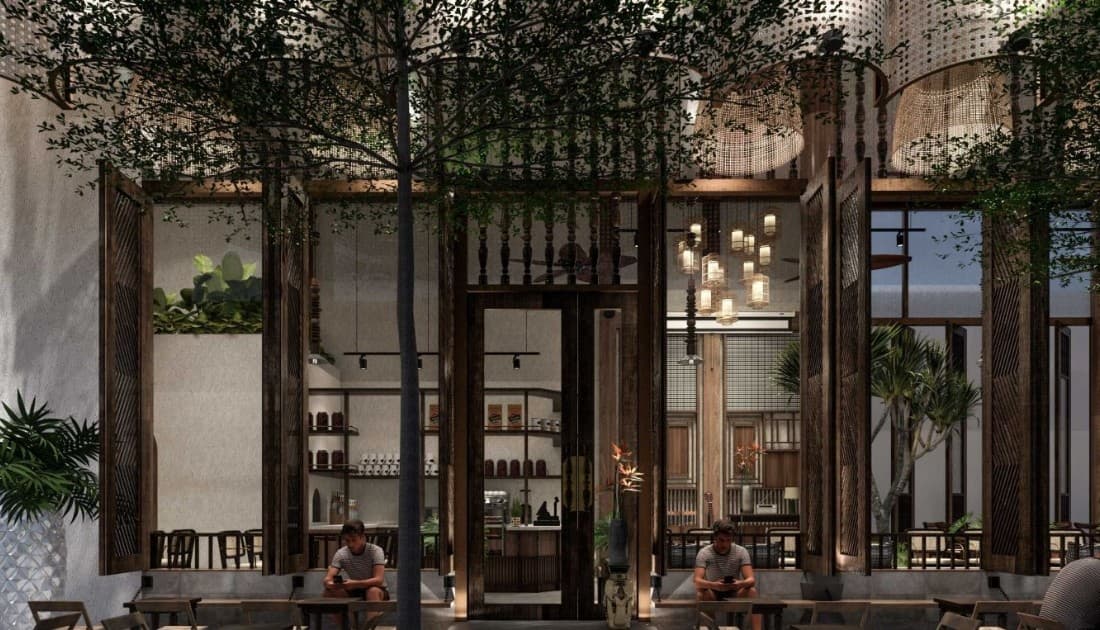 Thiết kế quán cafe chill phong cách mộc mạc