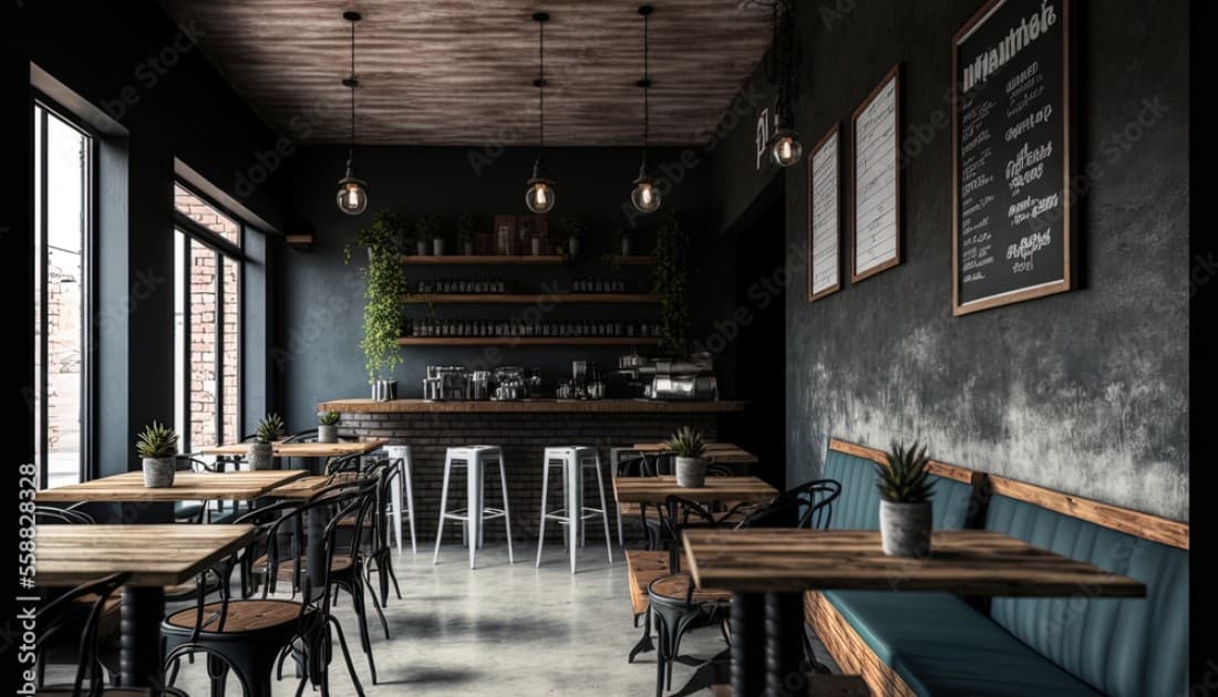 Thiết kế quán cafe trang trí bằng gỗ theo phong cách Industrial sẽ thu hút những bạn trẻ muốn trải nghiệm