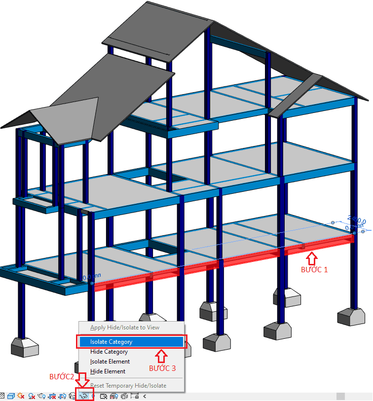 Lệnh ẩn đối tượng trong revit
