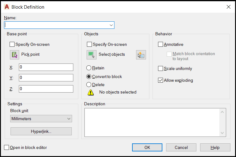 cách tạo block thuộc tính trong autocad 2023