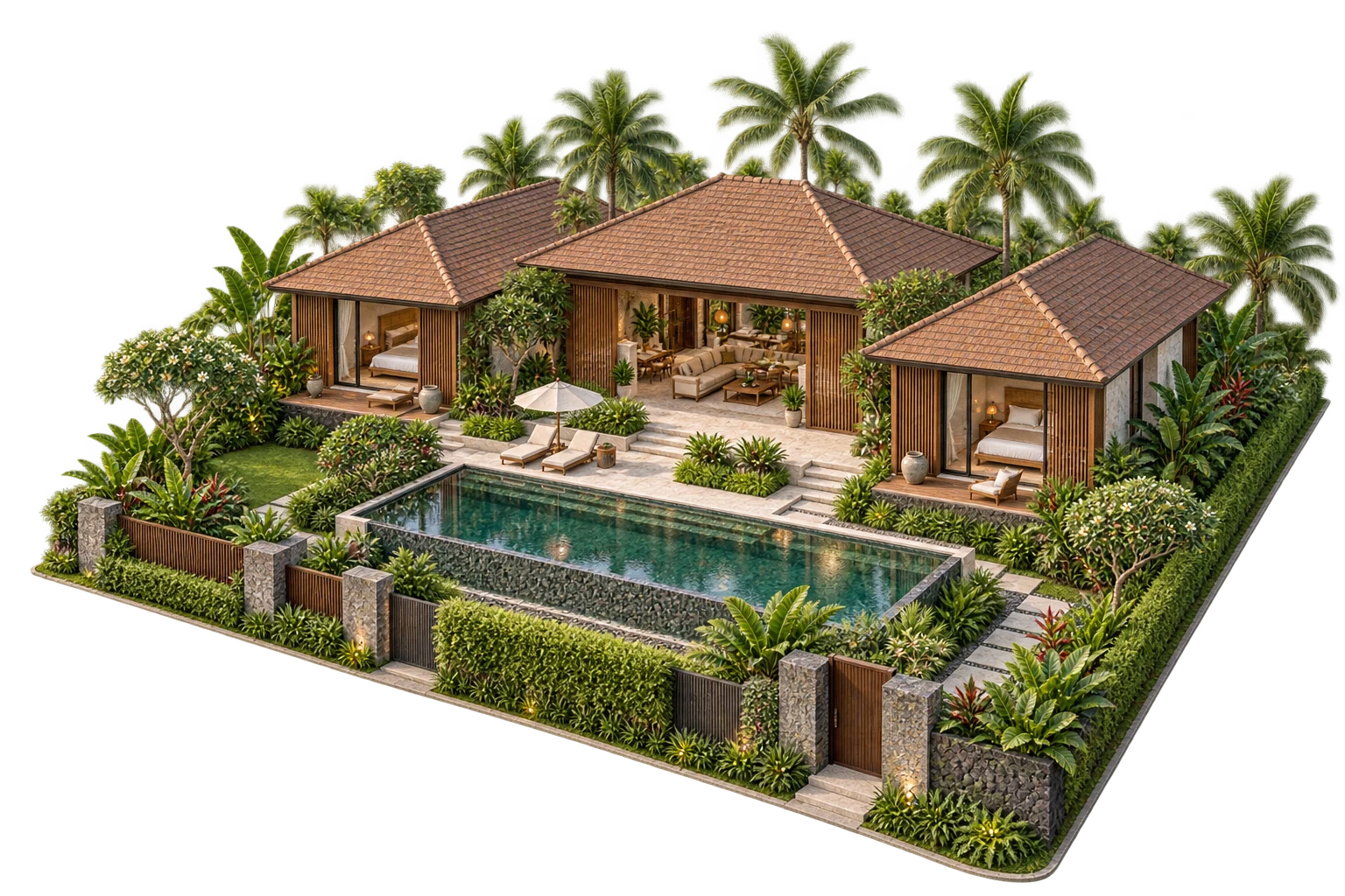 Nhiệt đới — phối cảnh biệt thự sân vườn