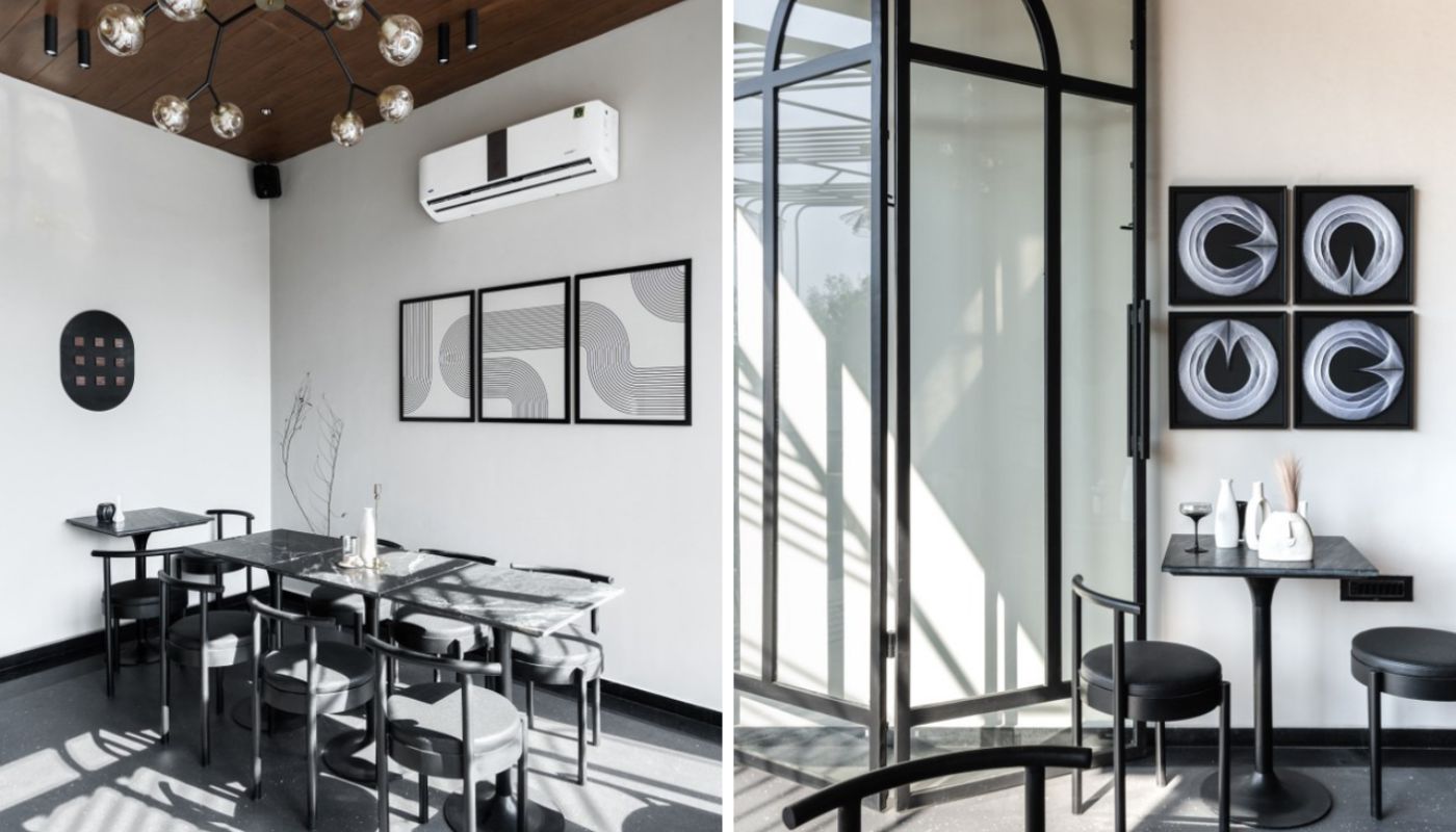 Không gian hiện đại, thiết kế cafe nhà kính sang trọng thu hút