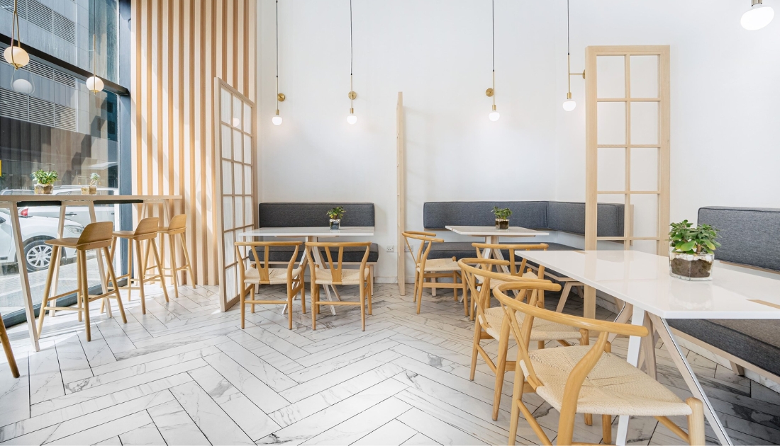 Ấn tượng với phong cách Bắc Âu trong thiết kế quán cà phê