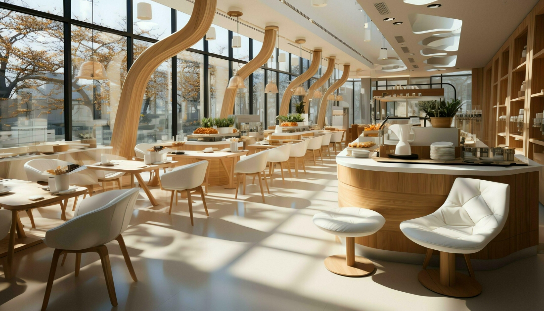 Ấn tượng với quán cà phê phong cách hiện đại 60m2