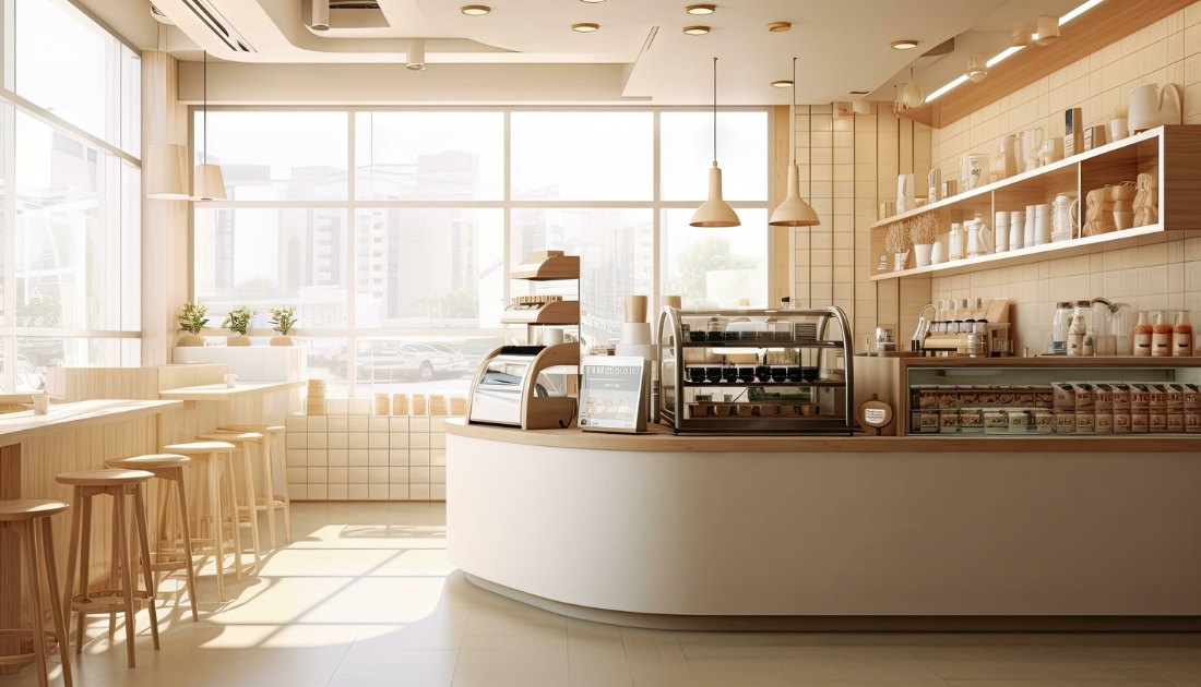 Ý tưởng thiết kế quán cafe phong cách tối giản 60m2