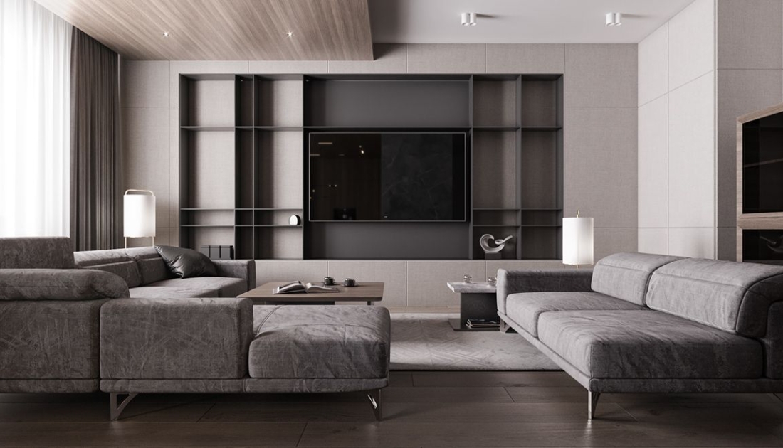 Phong cách hiện đại trong thiết kế nội thất chung cư 120m2