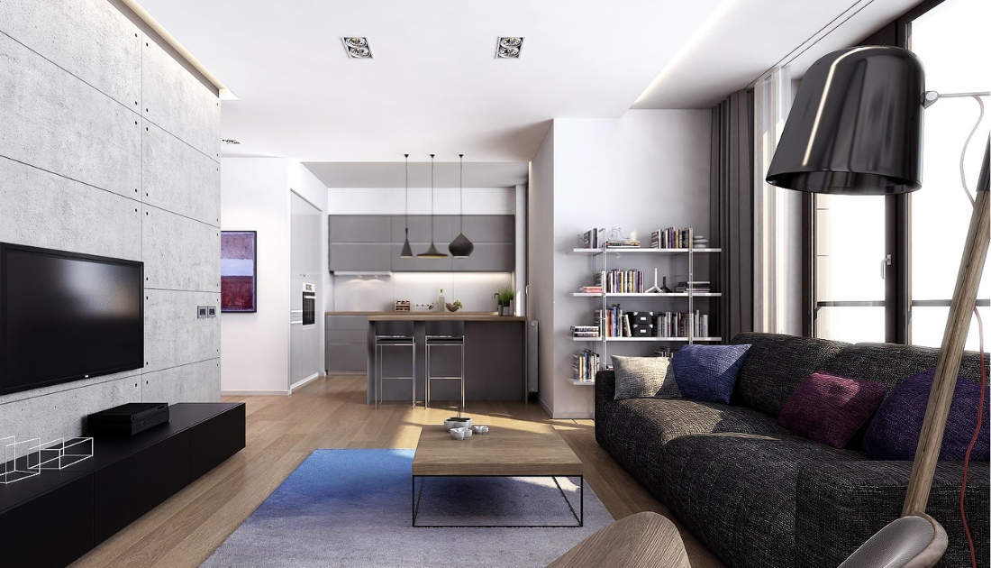Thiết kế nội thất tinh tế, tối giản sẽ giảm cảm giác không gian hẹp