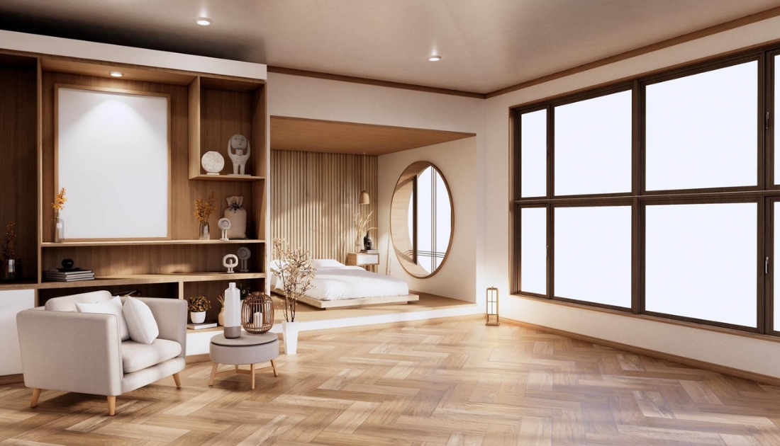 Độc đáo cùng thiết kế nội thất chung cư 55m2 phong cách Japandi đơn giản